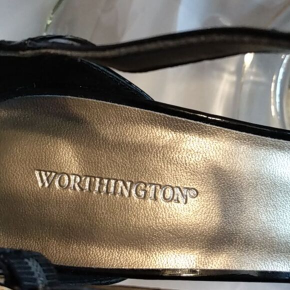 Sexy shiny‎ black Worthington heels - Picture 9 of 11